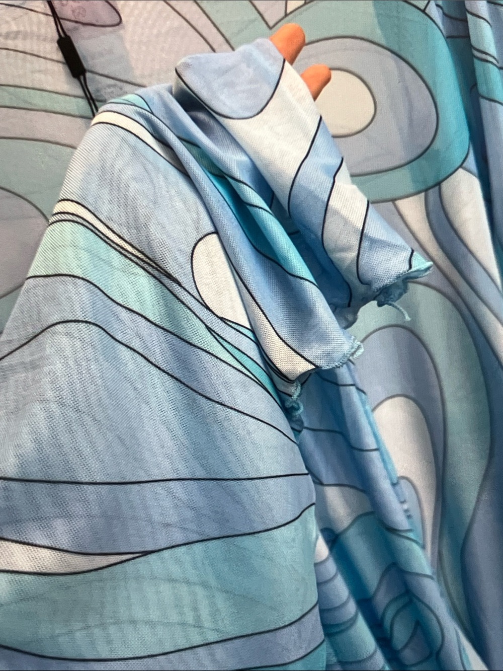 Emilio Pucci Sky Blue & Aqua Abstract Print Maxi Dress - Picture 8 of 9
